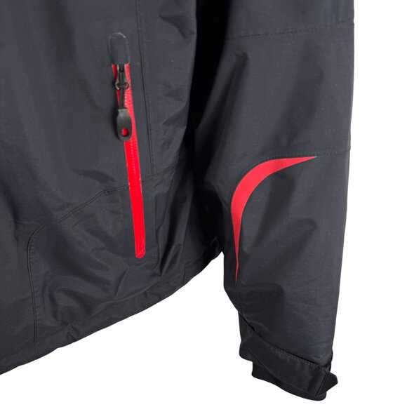 L.L. Bean Ski Snow Jacket Mens 2XL Black Red Nylon Fleece Lined CJ-2049 - Picture 6 of 12